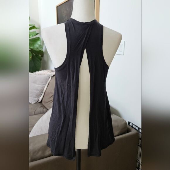 Tie Back Lululemon Black Sleeveless Women's Top - Picture 3 of 4